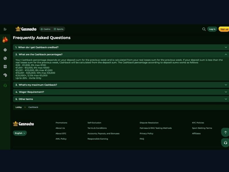 Casinacho Casino (Nacho Casino) registration: safe start with configured limits, submitted KYC and active protection tools